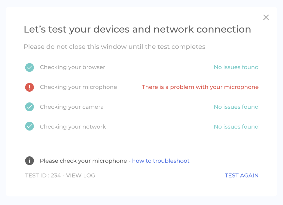 WebRTC Monitor run tests